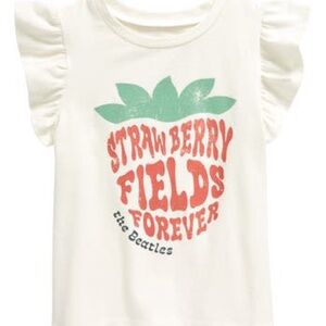 Tucker + Tate The Beatles Strawberry Fields White Ruffle Tshirt 6-7 Nordstrom